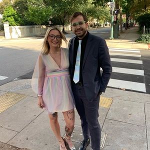 *SOLD* Rainbow Dress (pale rainbow)